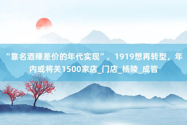“靠名酒赚差价的年代实现”，1919想再转型，年内或将关1500家店_门店_杨陵_成皆
