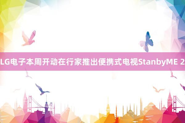 LG电子本周开动在行家推出便携式电视StanbyME 2