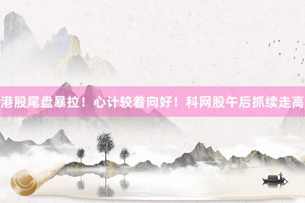 港股尾盘暴拉！心计较着向好！科网股午后抓续走高