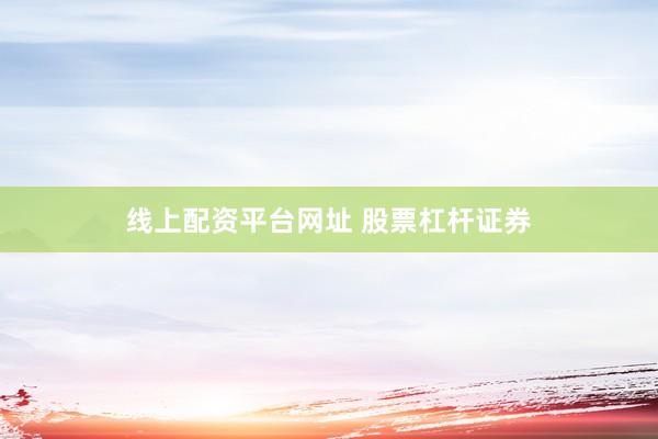 线上配资平台网址 股票杠杆证券
