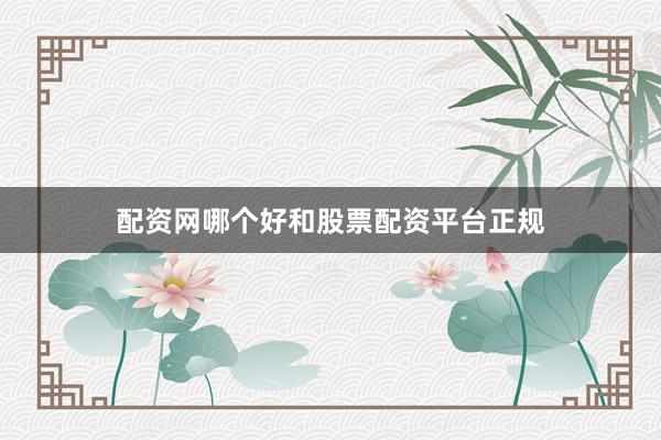 配资网哪个好和股票配资平台正规