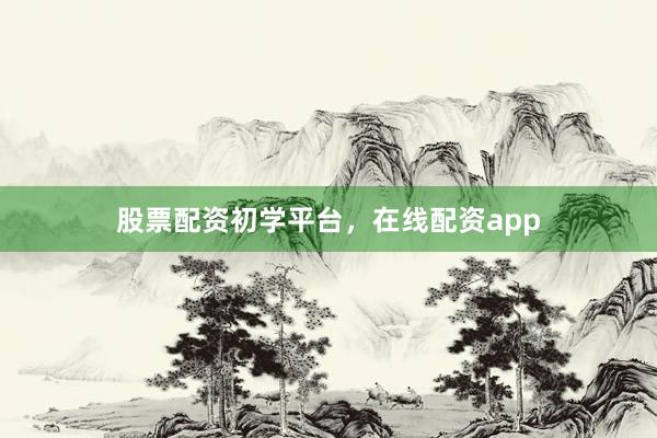 股票配资初学平台，在线配资app