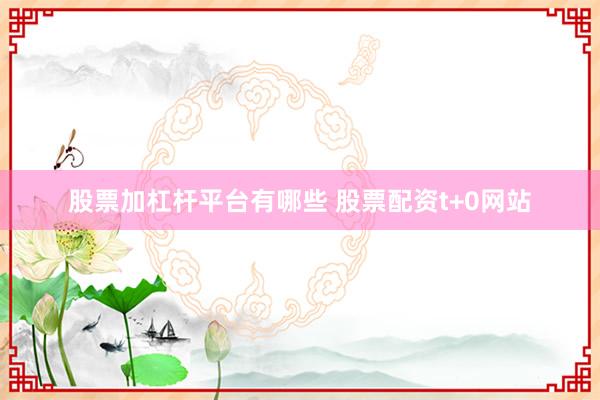 股票加杠杆平台有哪些 股票配资t+0网站