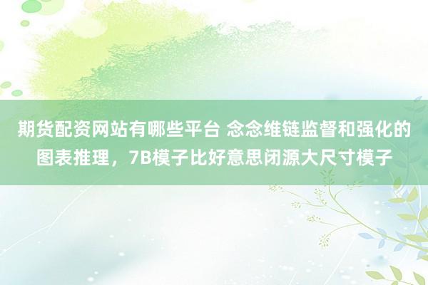 期货配资网站有哪些平台 念念维链监督和强化的图表推理，7B模子比好意思闭源大尺寸模子